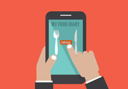 My Food Diary app on a smartphone is a useful tool for performance nutrition and proper fueling 