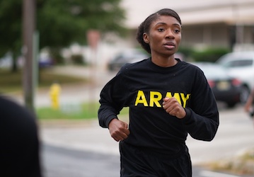 Soldier running to prepare for ACFT as part of military wellness lifestyle  U S  Army photo by Sgt  Henry Villarama 