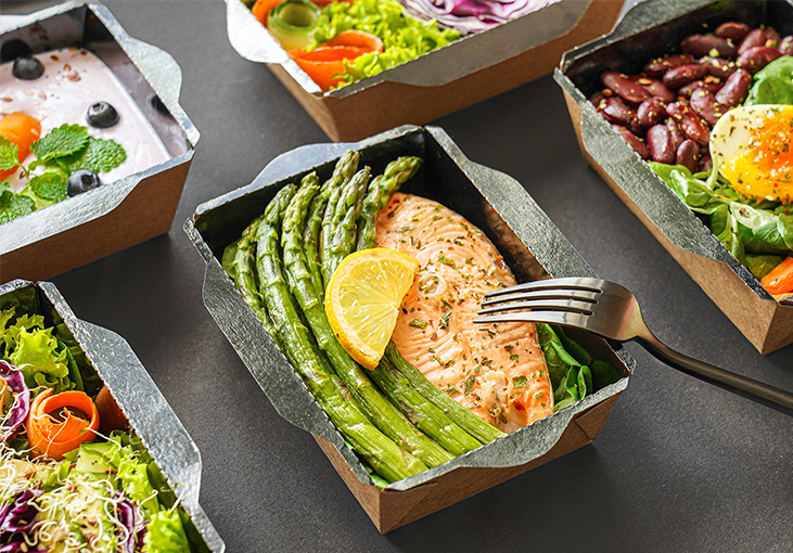 bennto boxes of prepped meals
